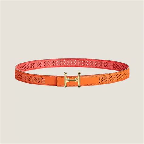 hermes horse swift orange belt|Cavaliere belt buckle & Reversible leather strap 24 mm.